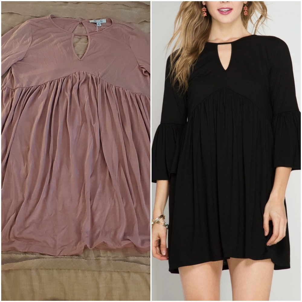 💎NWT💎 Flowy Mauve Bell Sleeve Tunic/Dress